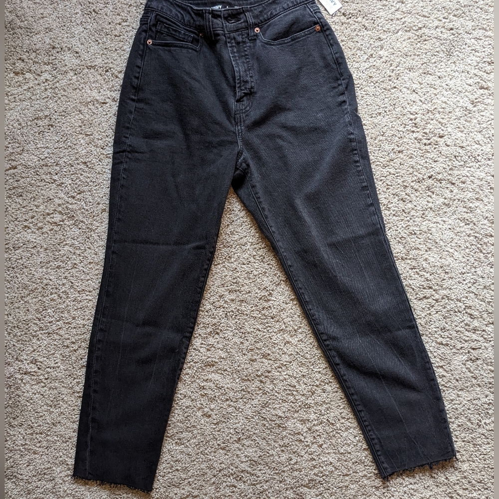 High rise straight leg jeans